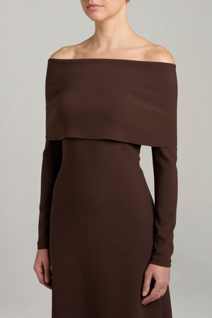 Brown Bandeau Dress