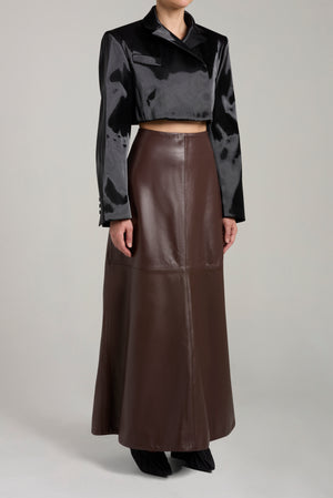 Jawaher Leather Skirt