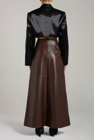Jawaher Leather Skirt