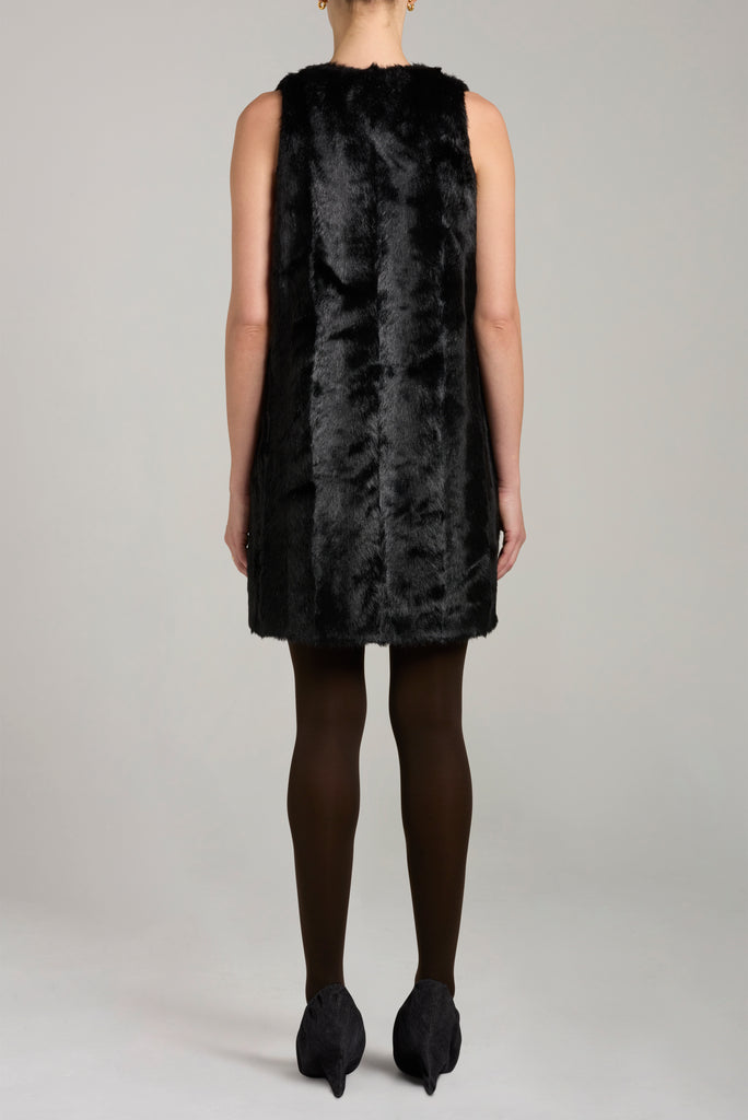 Faux Fur Mini Dress