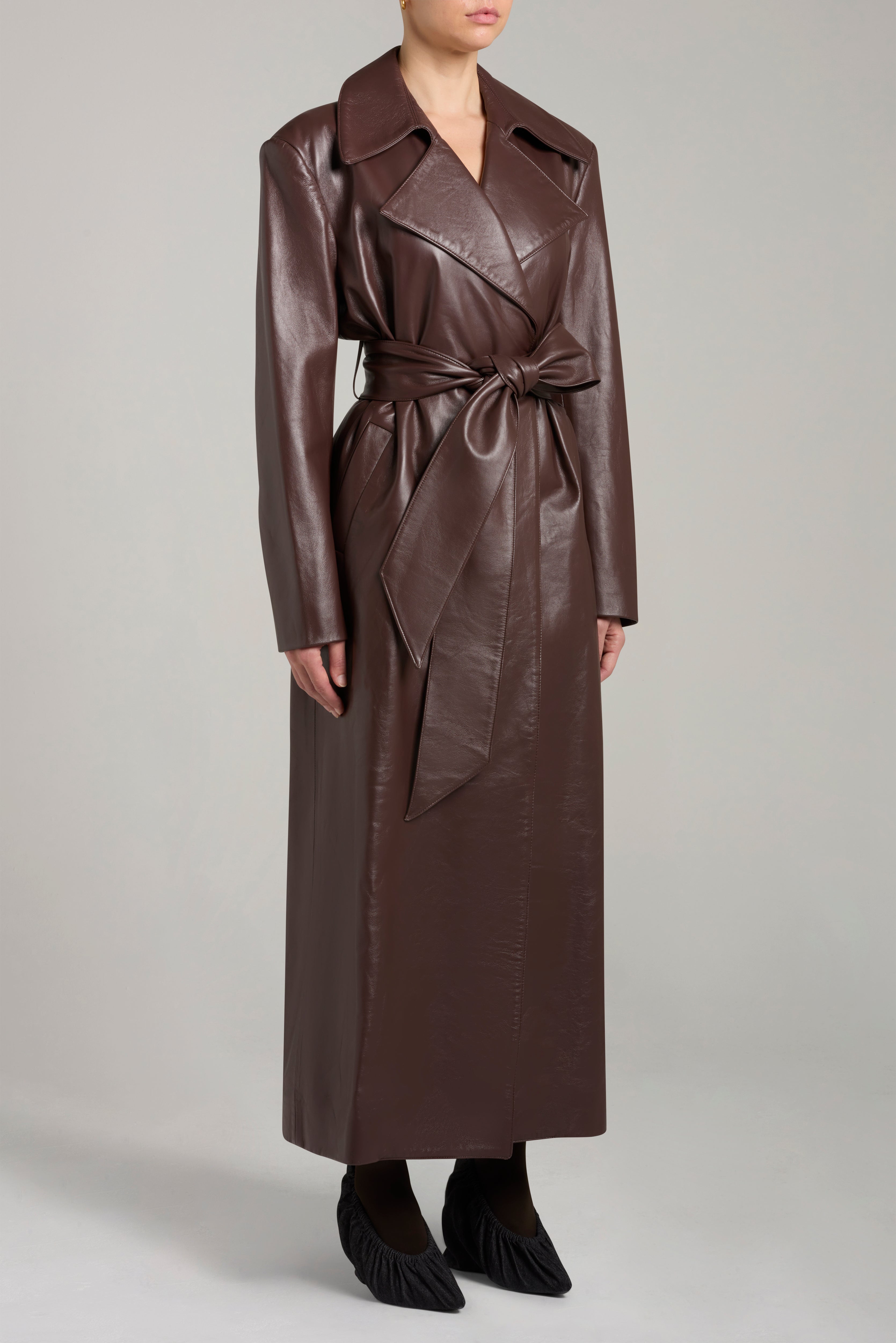 chocolate brown dress coat One chocolate brown slip dress styled 3 ways:, Winter wedding with a faux fur jacket, Sunday brunch with a Quince real leather blazer, Date night all on its own, because its that good,