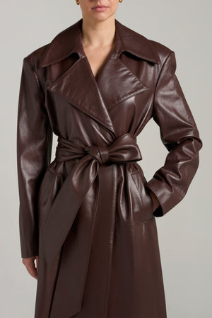 Brown Leyla Leather Coat
